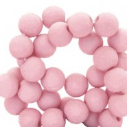 Acryl kralen mat rond 6mm Sorbet pink